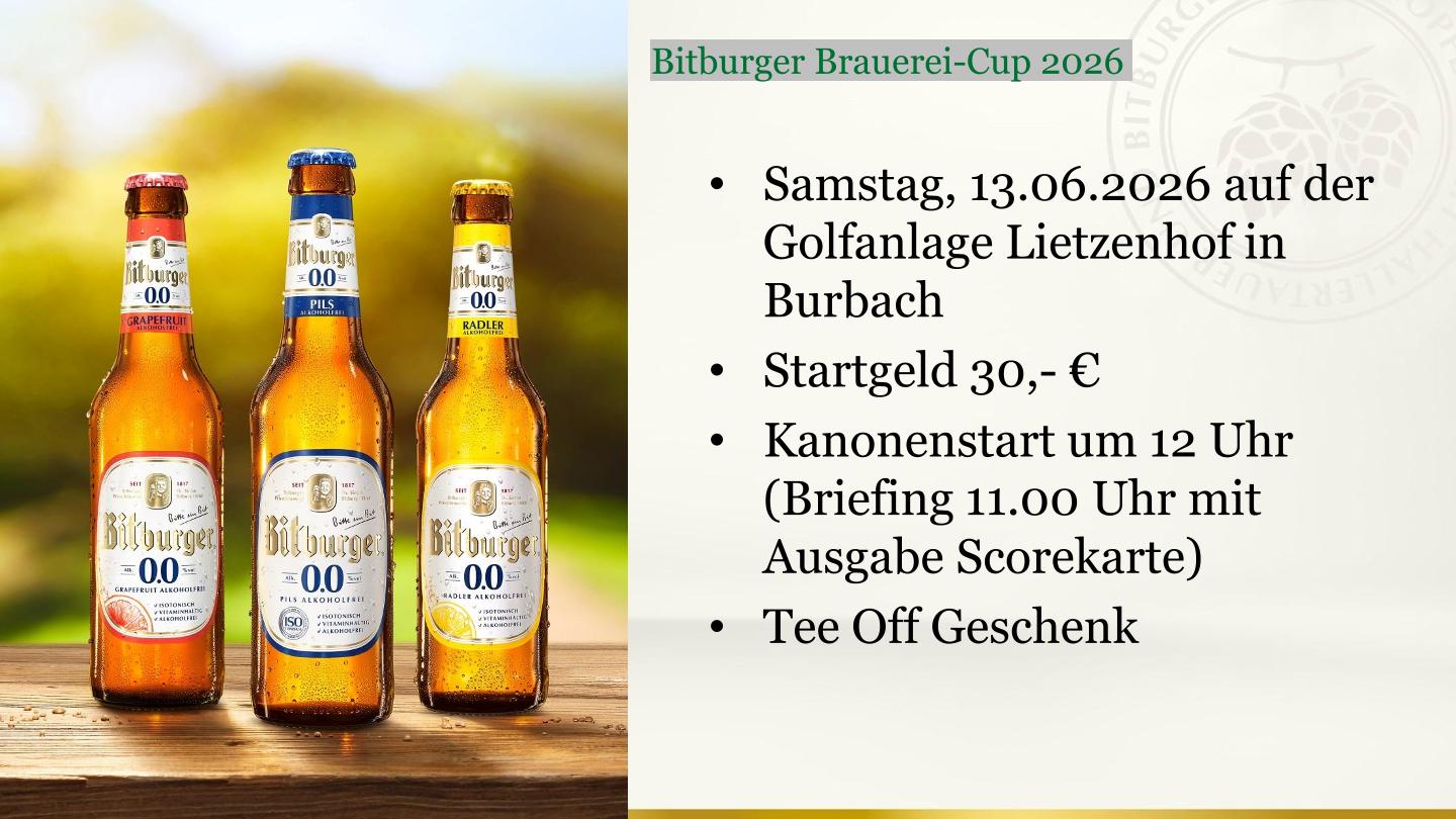 Bitburger Brauerei CUP 2026 1 2 2