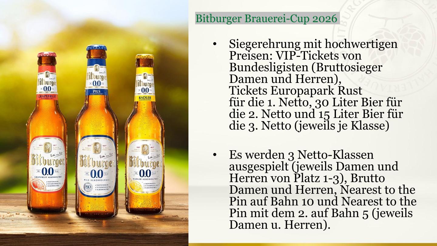 Bitburger Brauerei CUP 2026 1 2 3