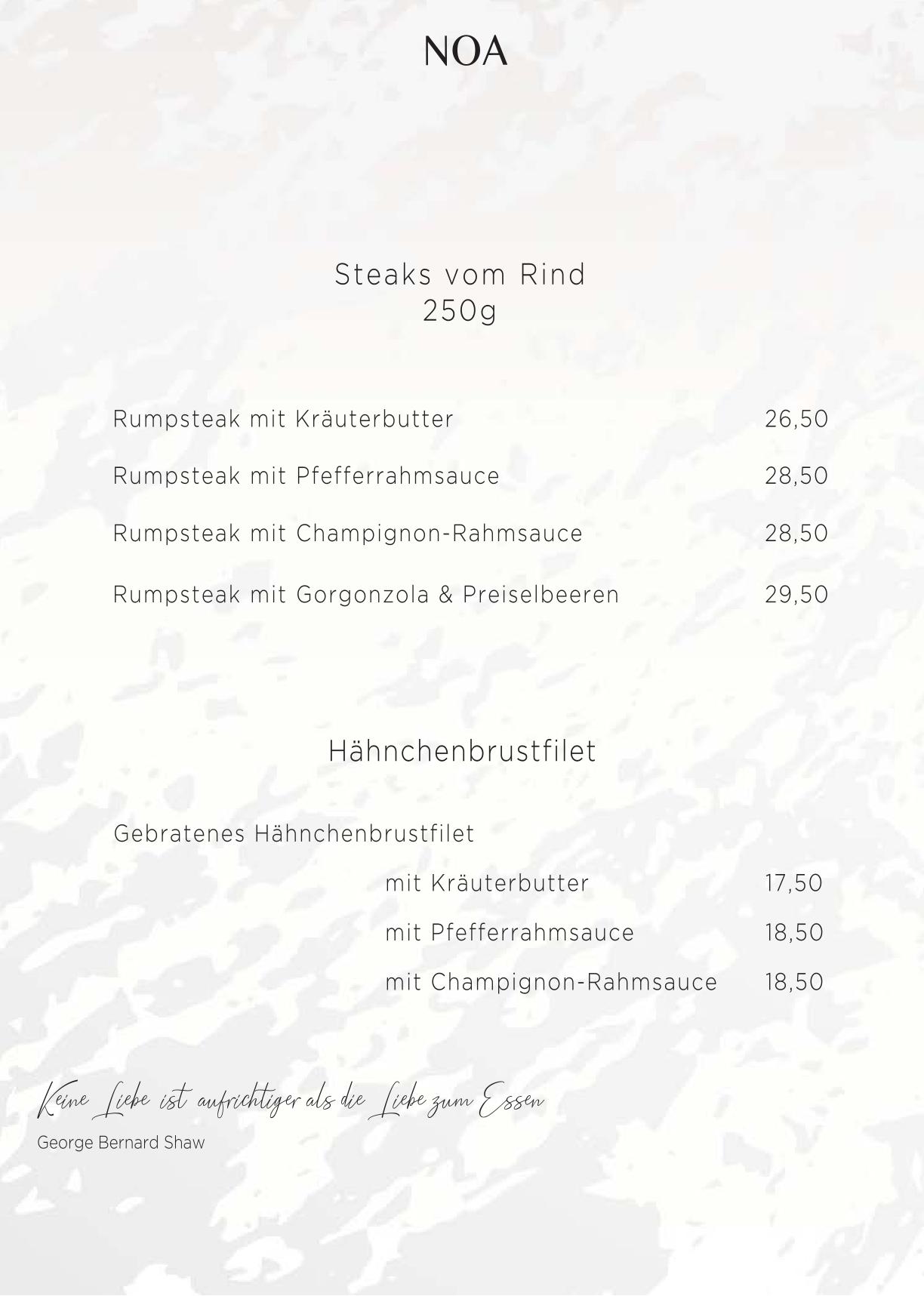 Speisekarte 5 10
