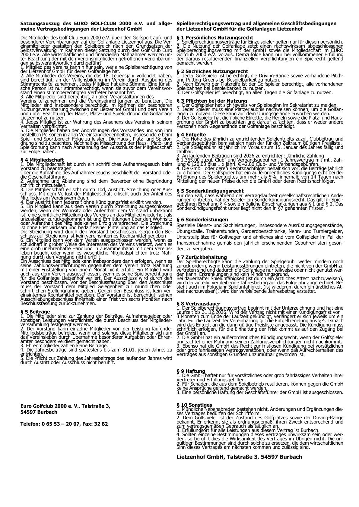 EUROSpielberechtigungsvertrag Vollservicevertrag neu 13 Jahre jahrl. monatl. Zahl. ab 01.01.2025 neu 2